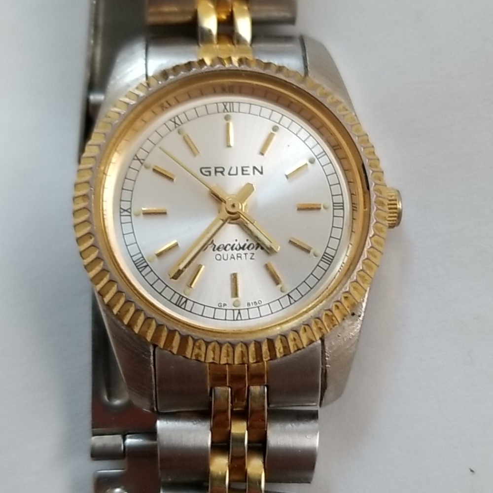 Gruen Precision Womens Quartz two tone Watch